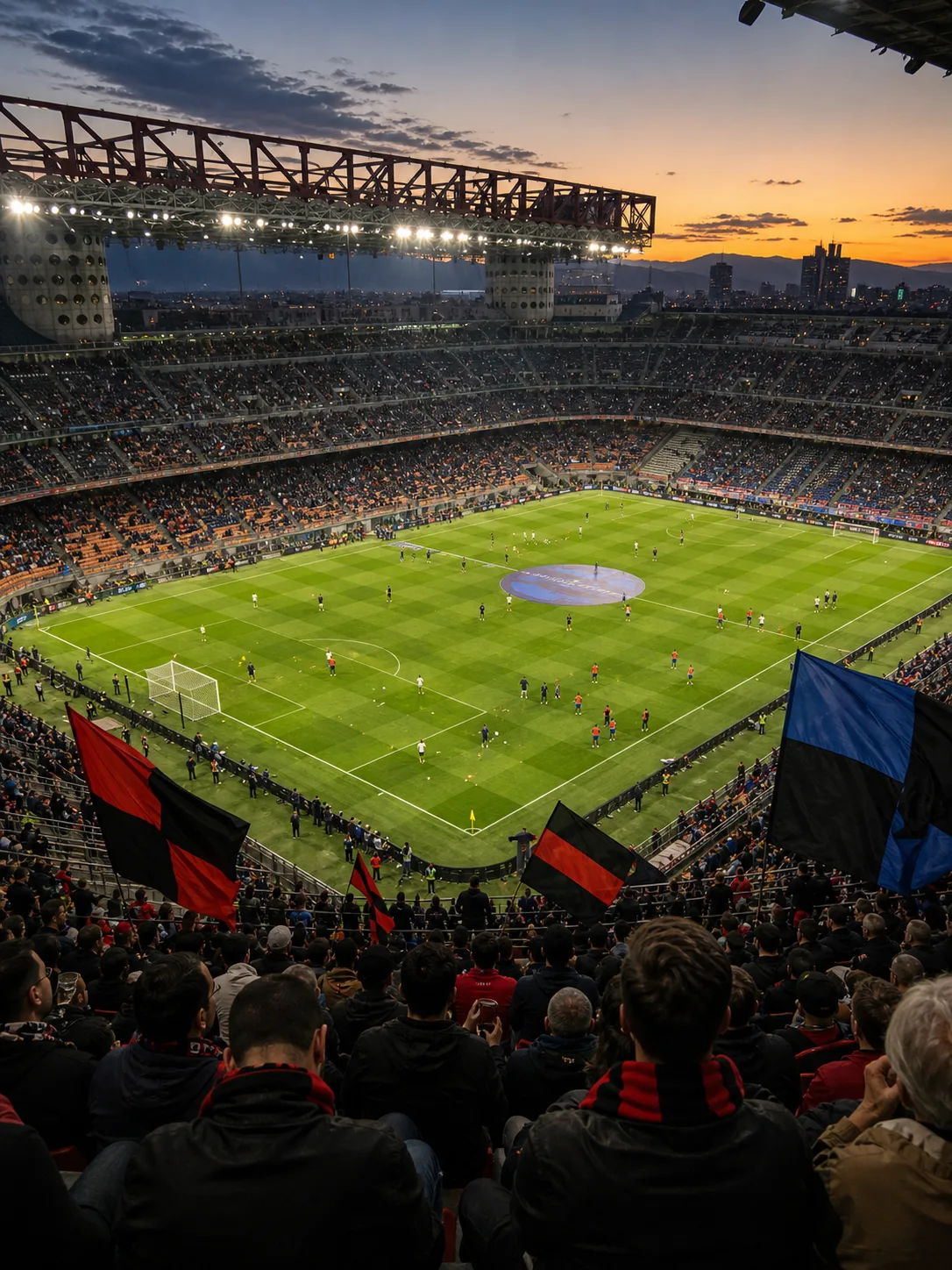 Läktare och plan inför kommande match i Serie A
